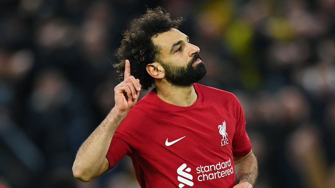 Liverpool M Salah has now scored 10 Premier League goals against Manchester United