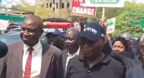 Protest Ongoing at Independent National Electoral Commission (INEC) Headquarter