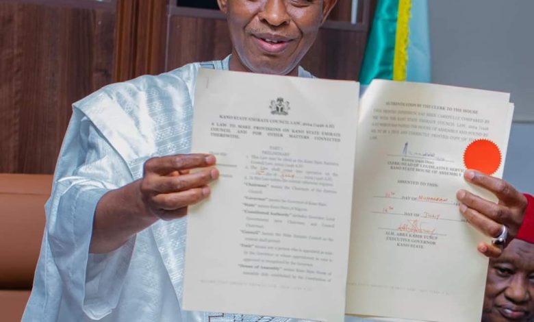 Governor Abba Yusuf signs legislation establishing second-tier Emirates in Kano