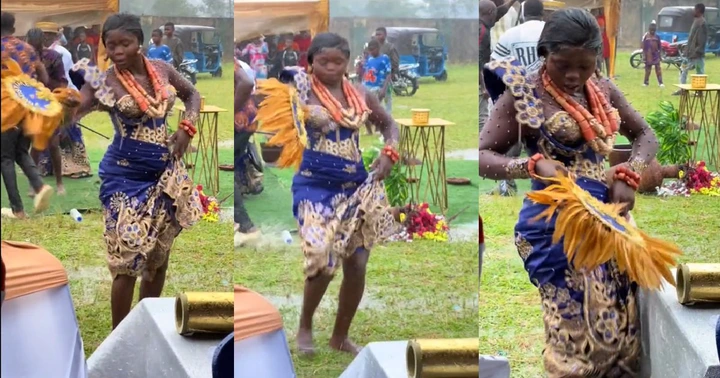 Nothing can ruin my joy” – Bride dances elegantly in the rain on her wedding day