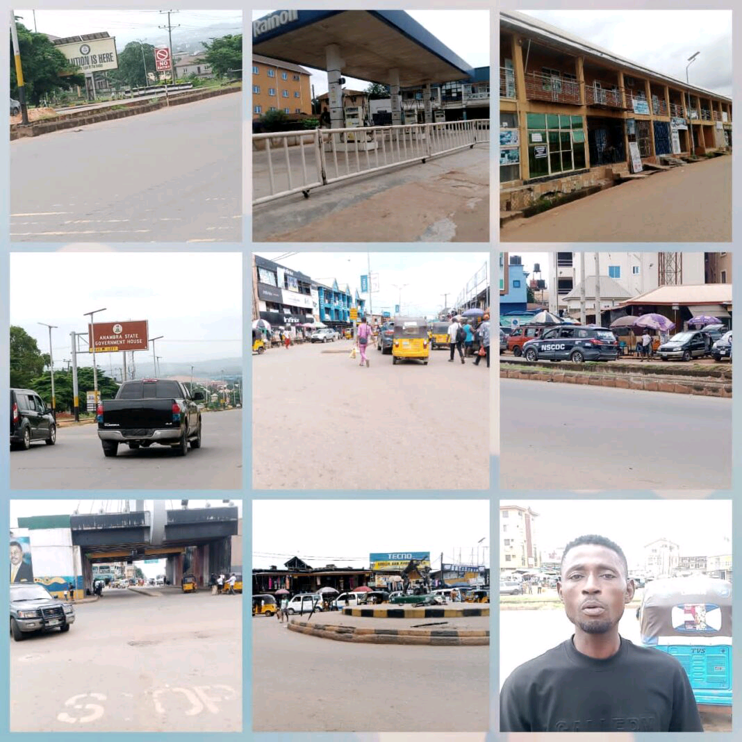 Hunger Protest: The calm looking of Awka in Pictures Today