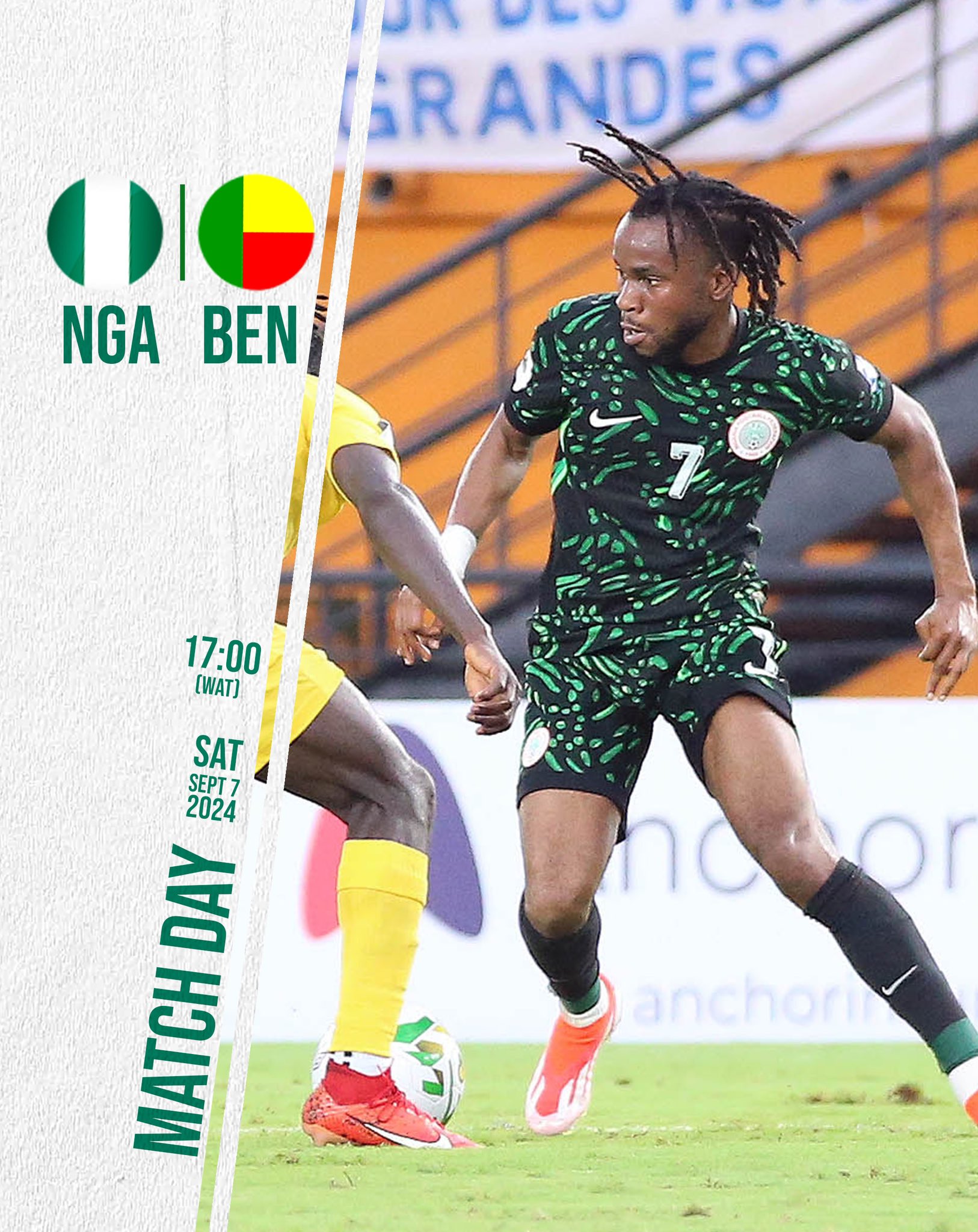 #SoarSuperEagles As Nigeria Face Benin Republic