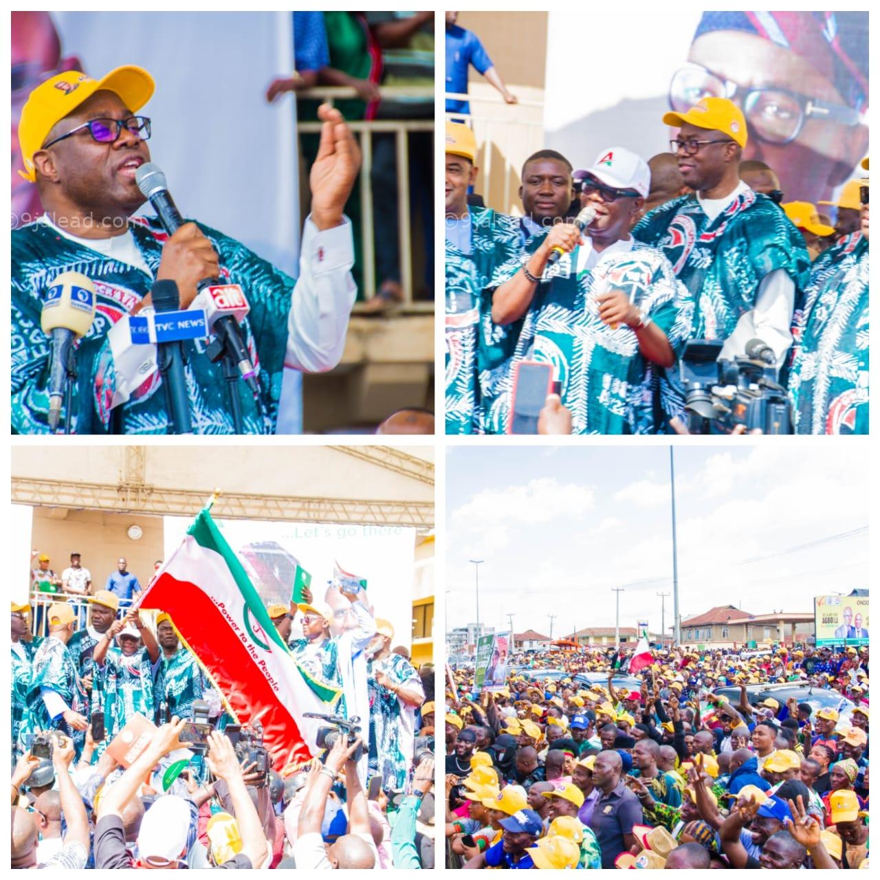 PDP Calls For REC’s Removal As Damagnun, Yayari, Makinde, Adeleke Others Storm Akure for Ondo Gubernatorial Campaign Flag Off