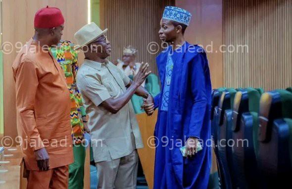 BREAKING: Nasir El-Rufai Son, Bello Reacts After Adams Oshiomole Told Him He Is ‘Slightly’ Taller Than His father