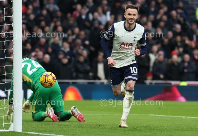 GOAL! Tottenham 1-0 Man Utd (MADDISON 13′)