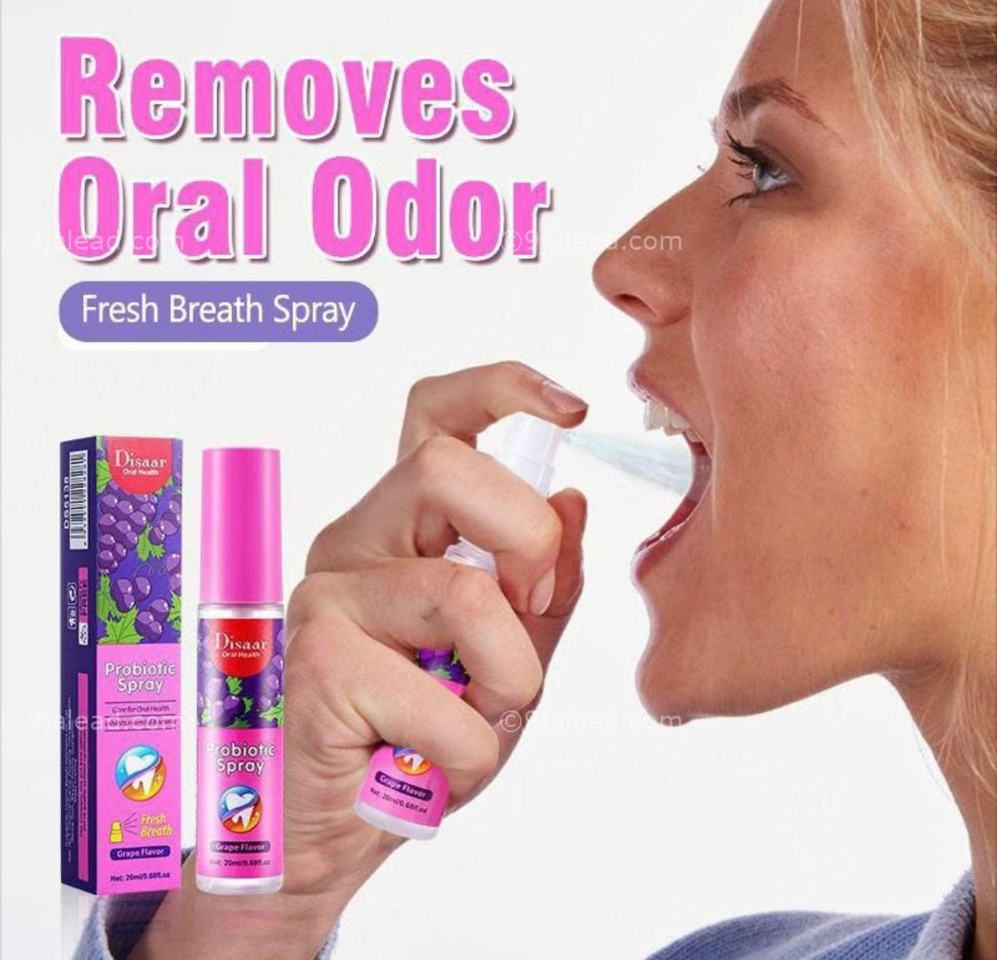 Tired of stinking breath? Meet your new solution – Disaar Probiotic Mouth Odor Spray!