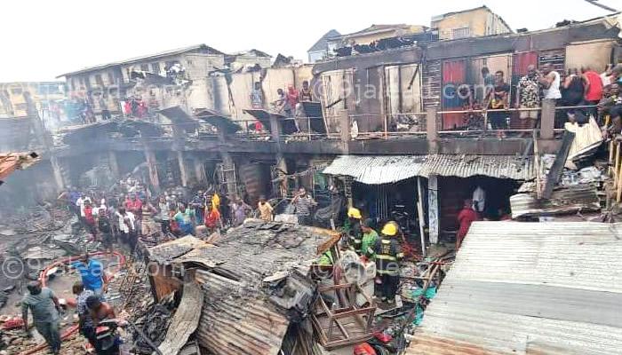 Fire guts Ladipo market, destroys goods worth millions of Naira