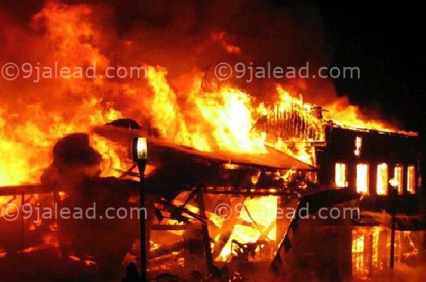 JUST IN: Angry protesters set police station ablaze in Ondo